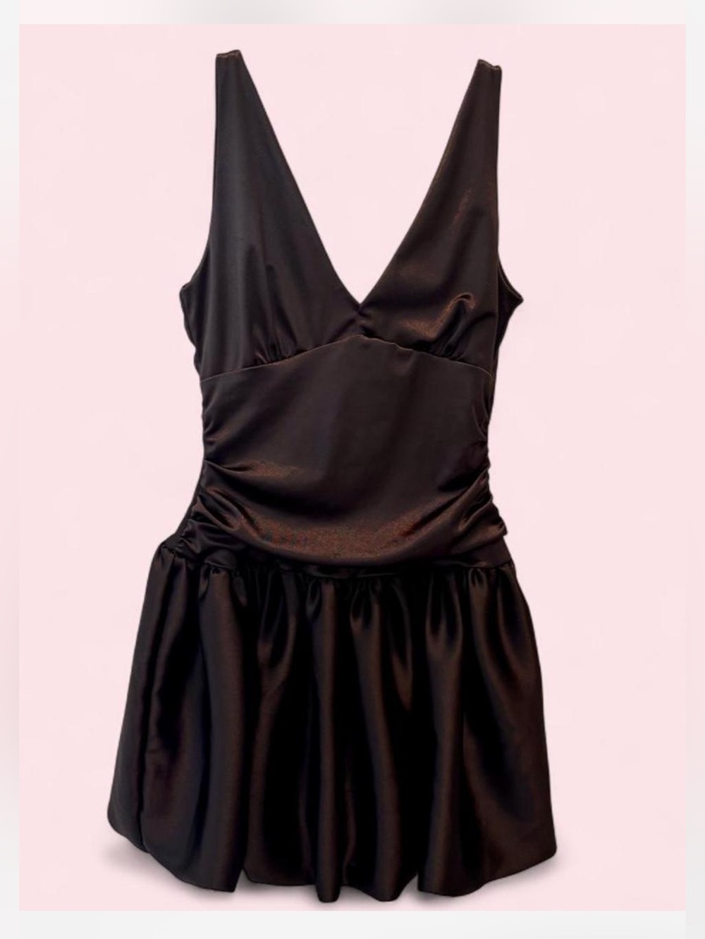 Black V-Neck Satin Slip Dress - Women Intimates & Sleepwear